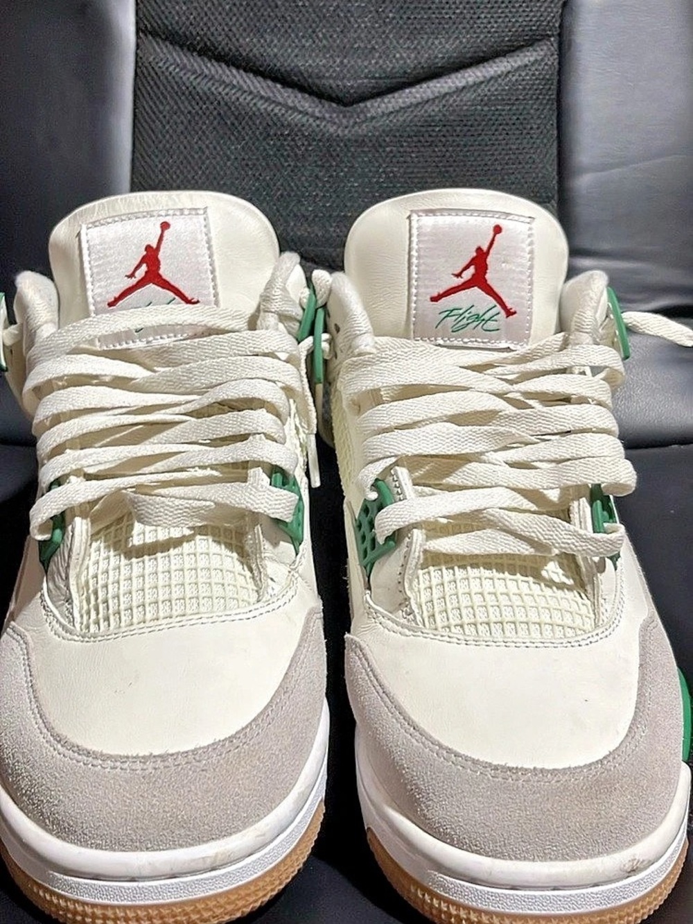 Nike Air Jordan 4 Retro SB White & Green Sneakers
